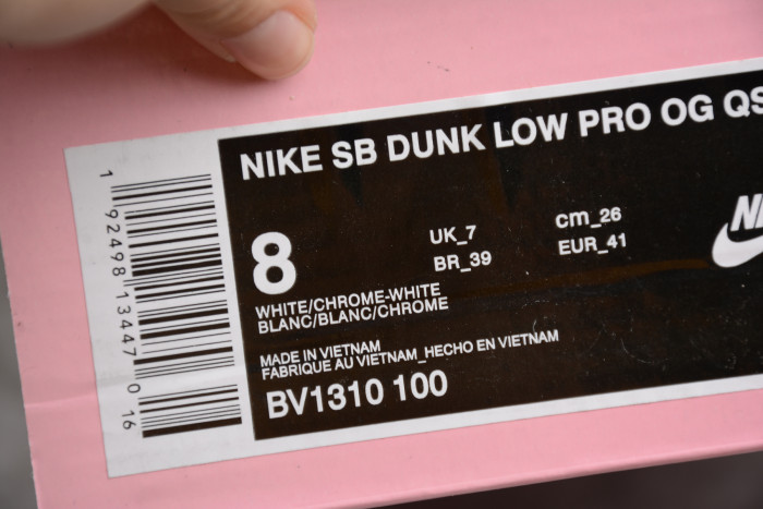 nike sb dunk low diamond S*pply co white diamond bv1310-100